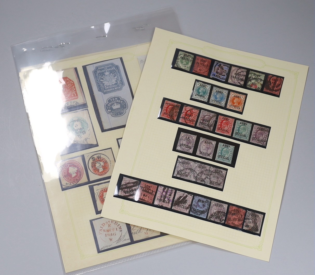 A collection of Victorian and Edwardian Official Use stamps